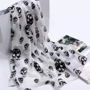 White Skull Scarf-Shawl